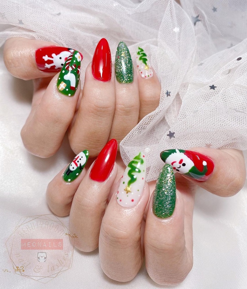 Đón Noel với loạt bộ nail siêu xinh cực chất
